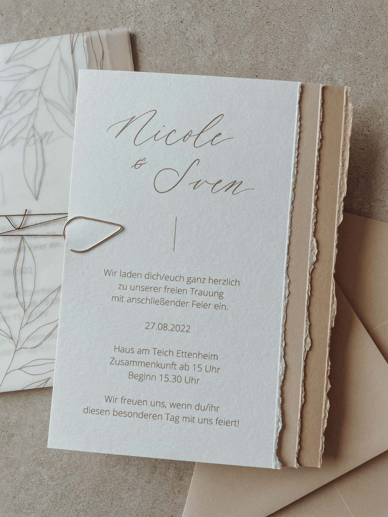 Einladungskarten, Hochzeitseinladungen, individuelle Papeterie, hochwertige Papeterie, handgemacht, personalisierte Karten, Designpapeterie,stilvolle Hochzeitskarten, minimalistische Einladungen