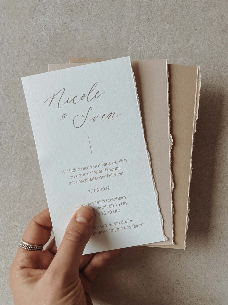 Einladungskarten, Hochzeitseinladungen, individuelle Papeterie, hochwertige Papeterie, handgemacht, personalisierte Karten, Designpapeterie,stilvolle Hochzeitskarten, minimalistische Einladungen