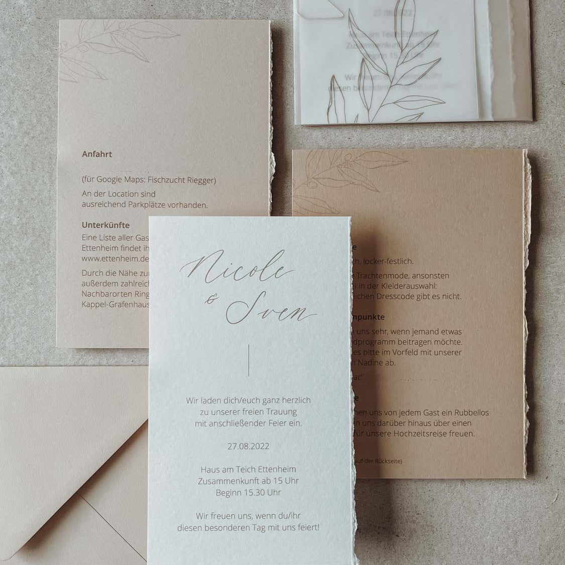 Einladungskarten, Hochzeitseinladungen, individuelle Papeterie, hochwertige Papeterie, handgemacht, personalisierte Karten, Designpapeterie,stilvolle Hochzeitskarten, minimalistische Einladungen