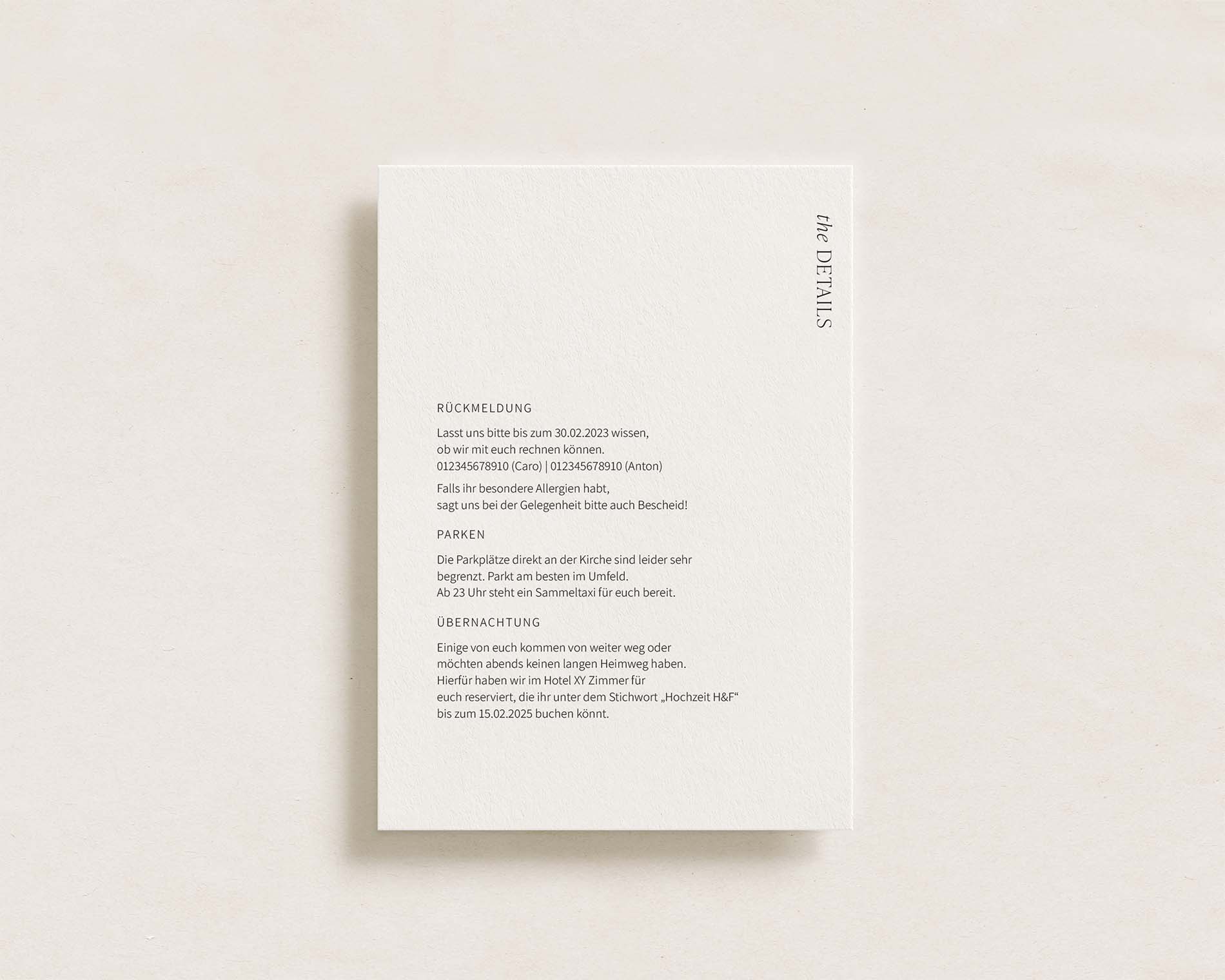 Detailkarte | Caroline
