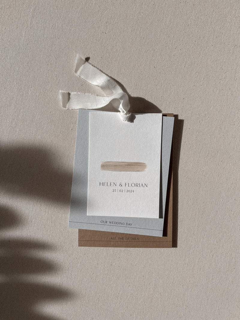 Einladungskarten Hochzeit, Hochzeitseinladungen, hochwertige Papeterie, minimalistische Hochzeitseinladung, Einladung mit minimalistischem Design. Einladung naturtöne