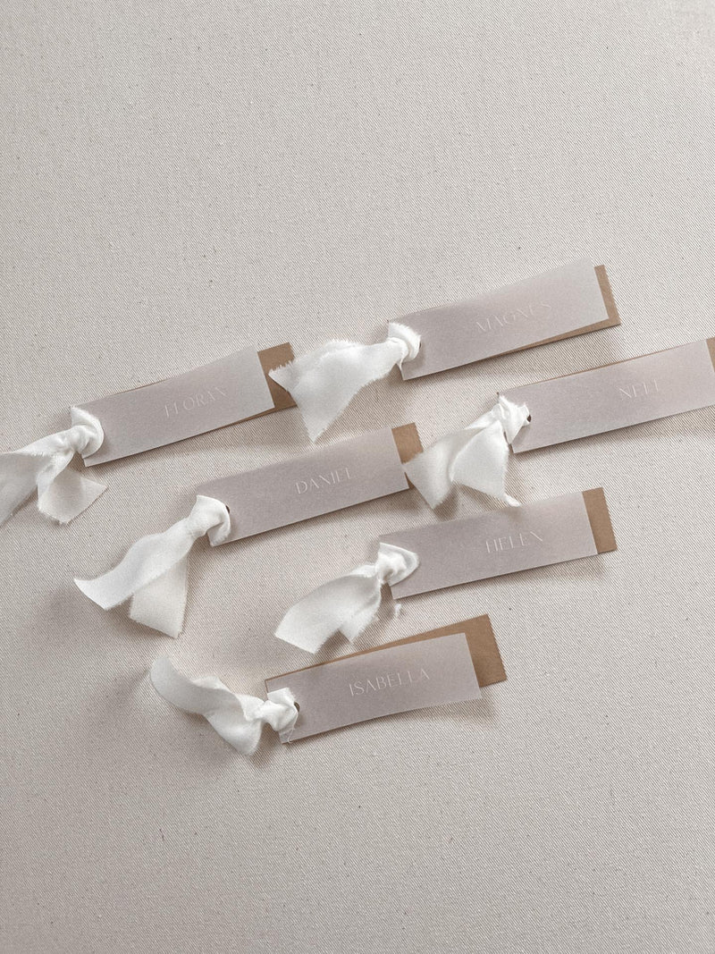 Namensschilder, Tischkarten, Hochzeitsgäste, Platzkarten für Gäste, Hochzeitspapeterie, hochwertige Papeterie, Platzschilder für Gäste